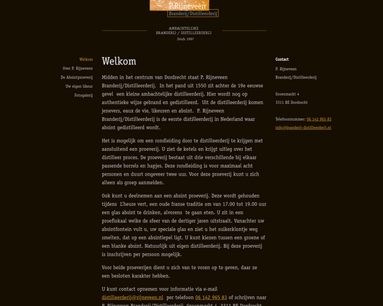 P. Rijneveen Branderij/Distilleerderij Logo