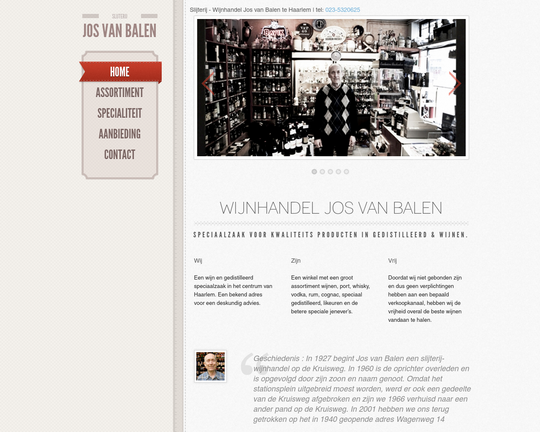 Slijterij Wijnhandel Jos van Balen Logo